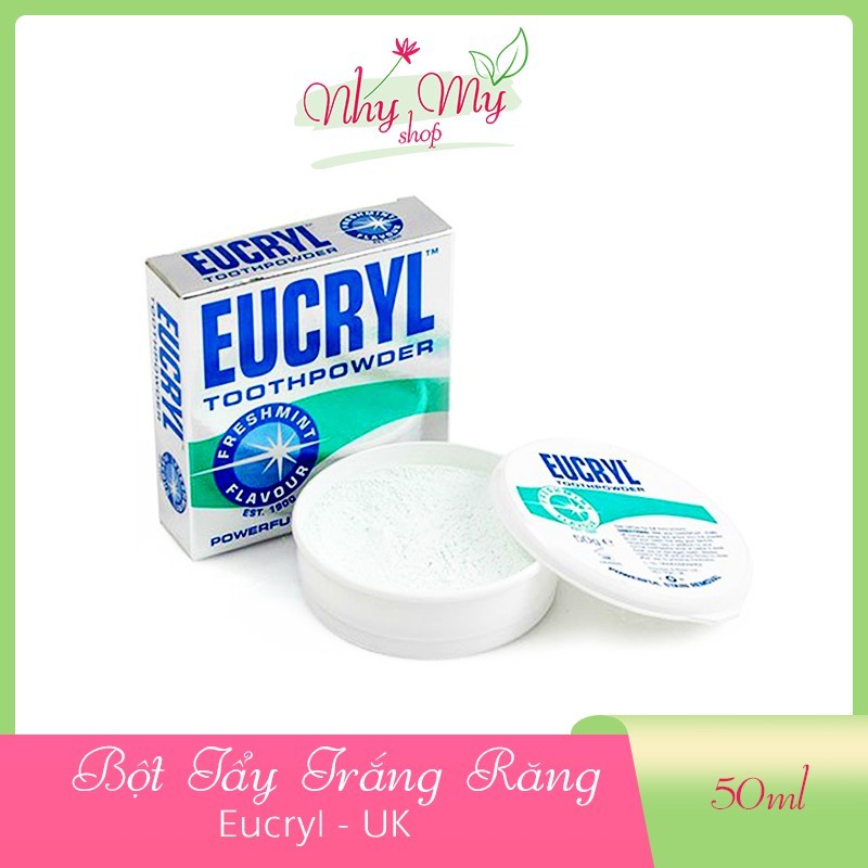 Bột tẩy trắng răng Eucryl, sản phẩm tốt, chất lượng cao, cam kết như hình, an toàn cho người sử dụng giá rẻ