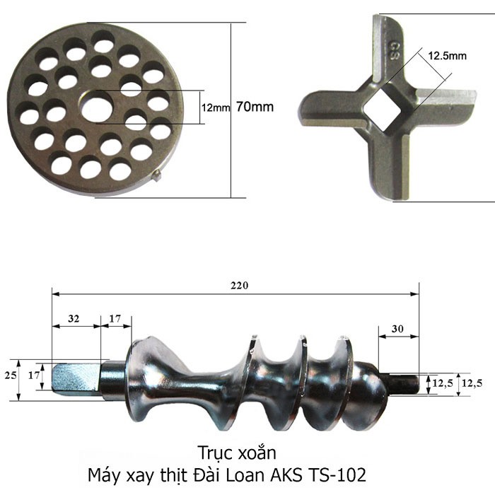 Máy xay thịt Đài Loan ATS TS-102AL