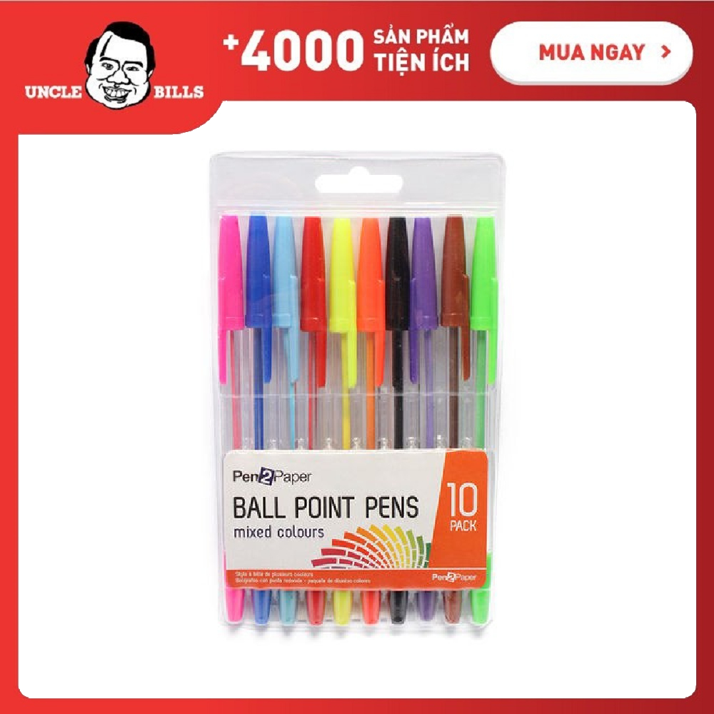 Bộ 10 bút bi đủ màu UBL SE0047
