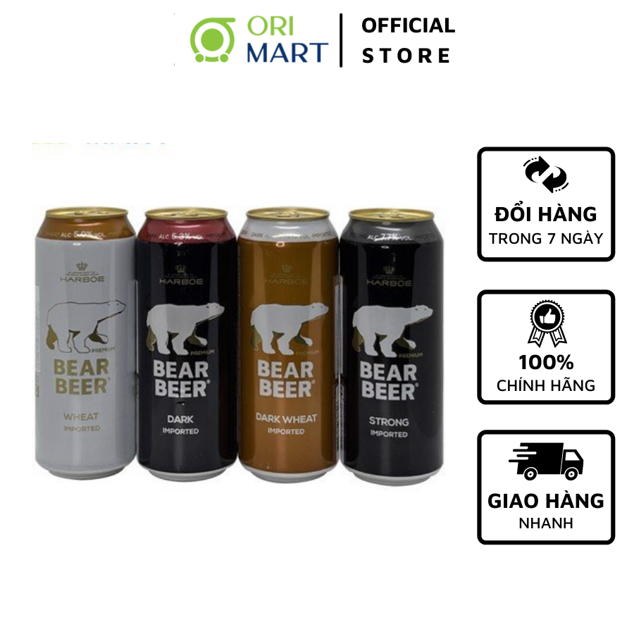 [HCM]COMBO 4 LON BIA BEAR BEER (Wheat 5%  Dark Imported 5.3% Dark Wheat Imported 5.4% Strong Lager 7.7%)