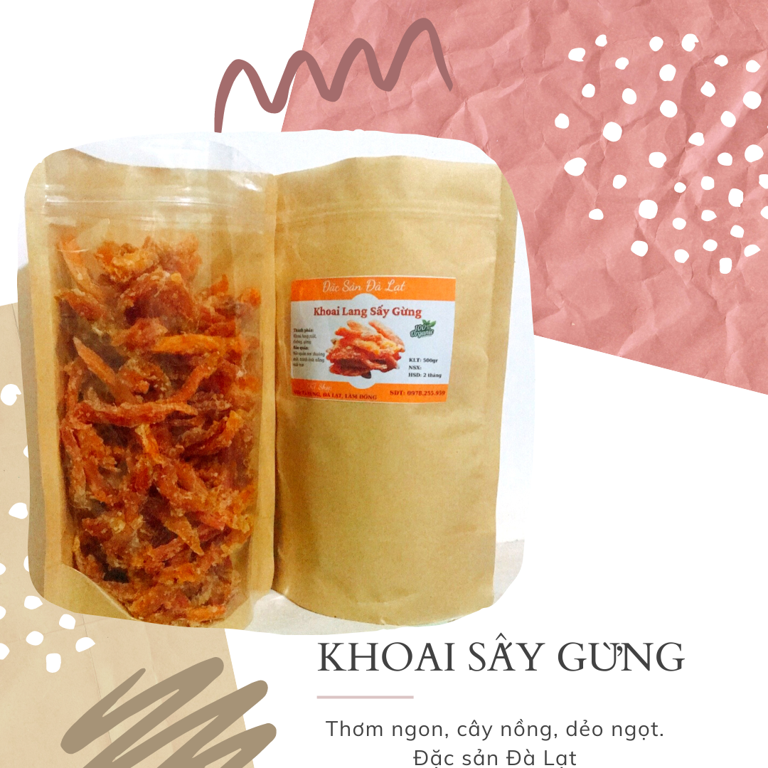 [500Gr] KHOAI LANG SẤY GỪNG