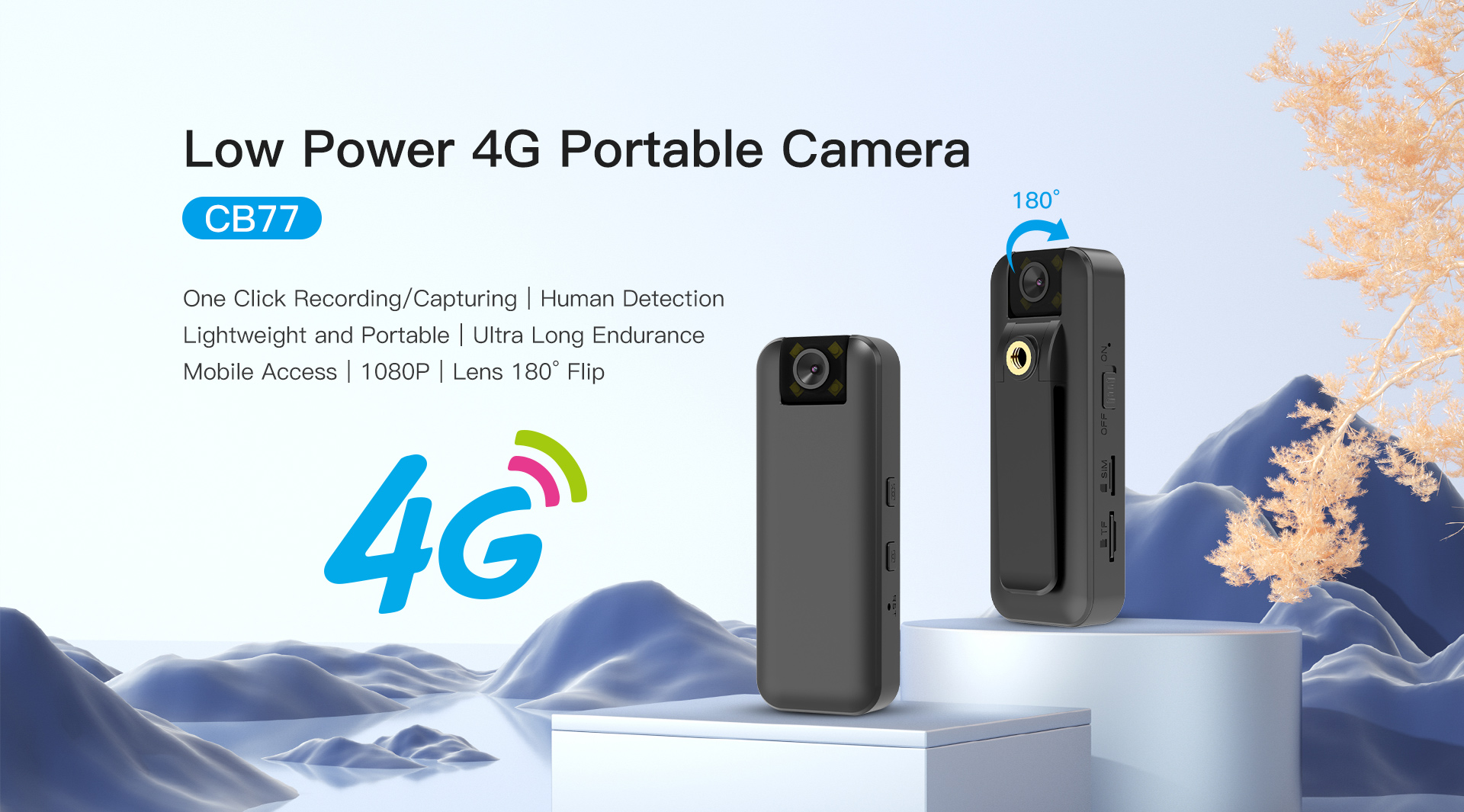 Camera Mini Sim 4G Full HD 4K Siêu Nét Thiết Kế Nhỏ Gọn Tinh Tế Kết Nối Xem Điện Thoa Trực Tiếp Tiện Lợi Chống Rng Quang Học Máy Quay Thể Thao Dã Ngoại Phượt Cắm Trại Leo Núi...Góc Quay Siêu Rộng 170 Chống Nước BH 12T