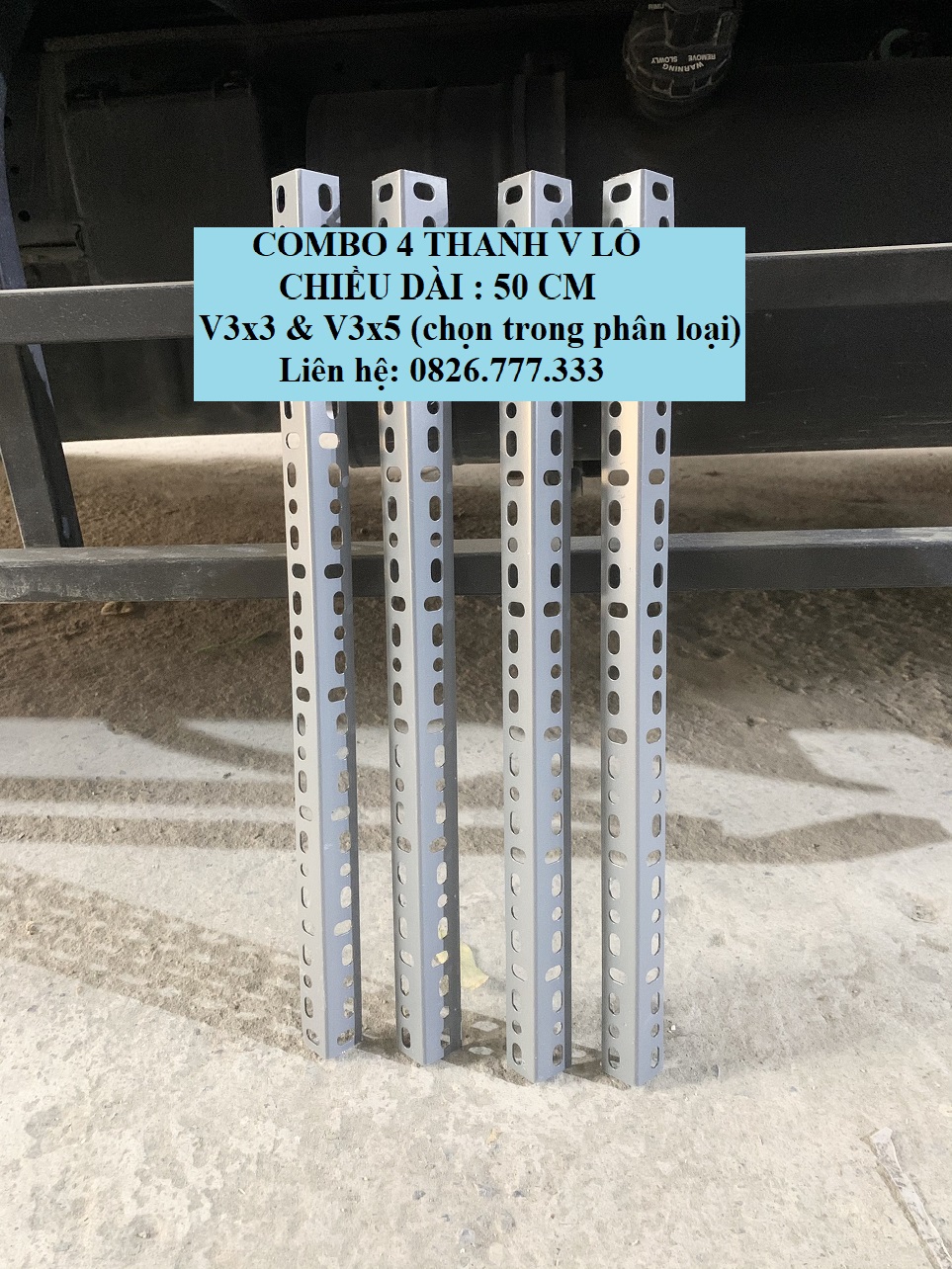Combo 4 thanh v lỗ đa năng dài 50cm