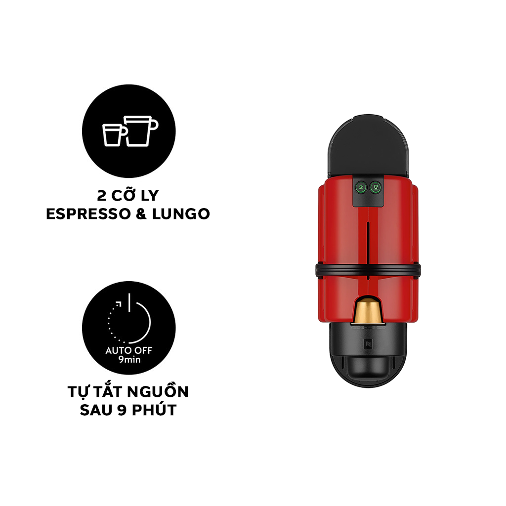 Máy pha cà phê viên nén Nespresso Inissia - Đỏ