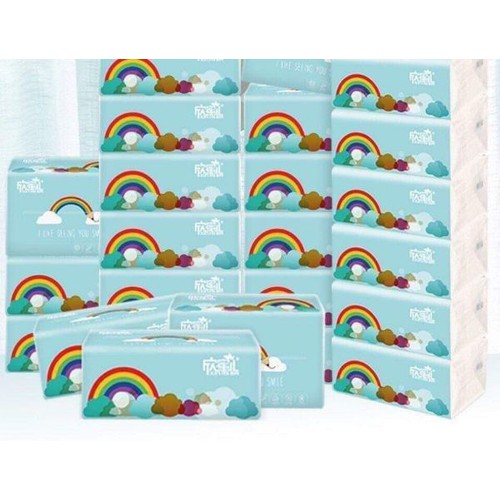 Thùng 30 gói giấy lau cầu vồng siêu dai