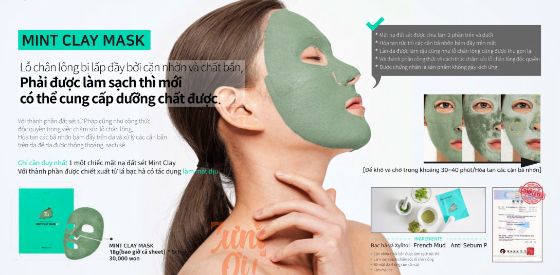 [Chính Hãng - Date Mới 2023] Mặt Nạ Đất Sét Barulab Mint Clay Mask 7in1