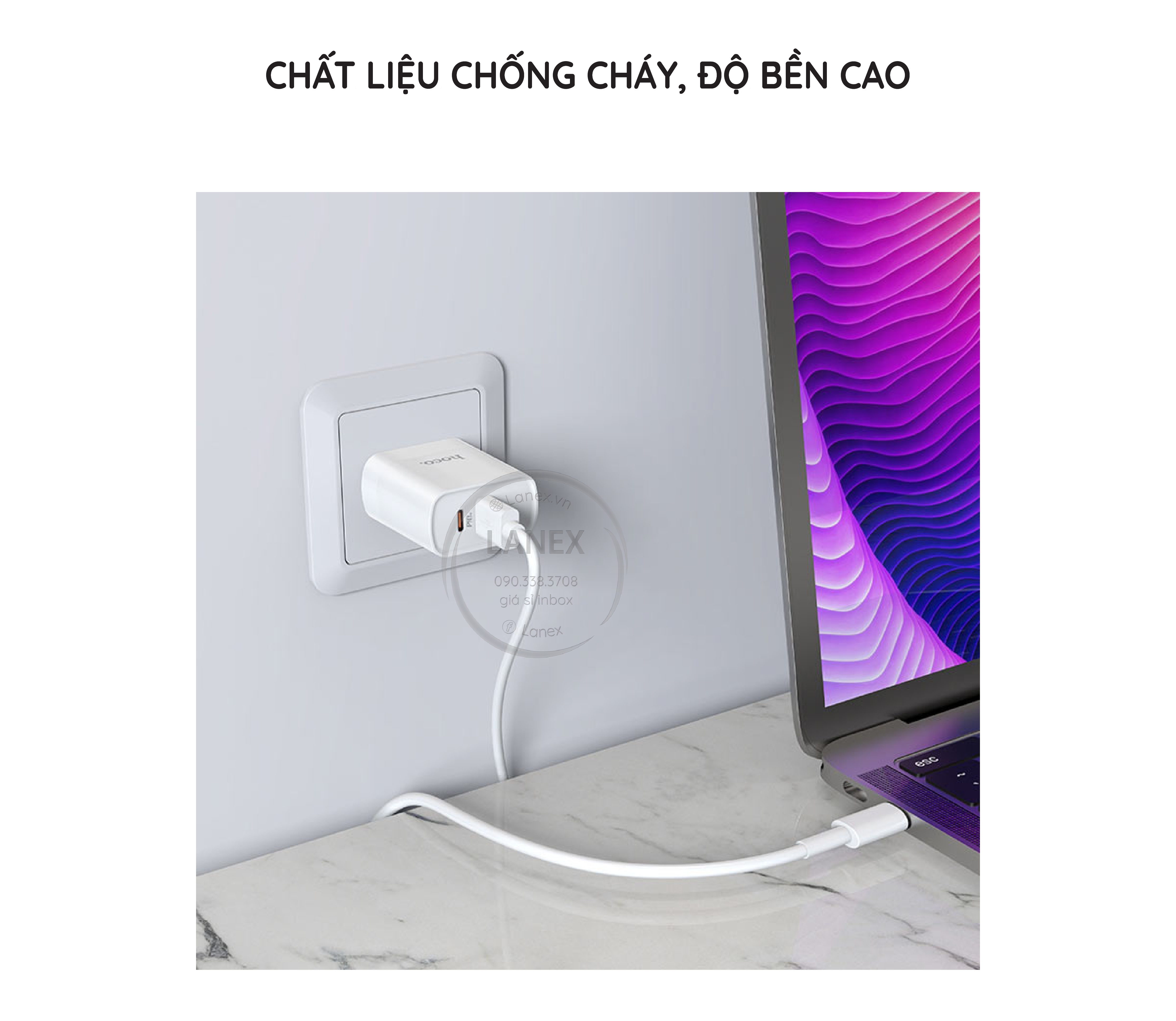 Cóc Sạc Nhanh Hoco C80 1 Cổng Usb 3.0a Pd Qc3.0 20w