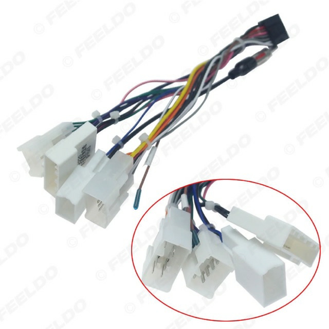 Dây nguồn Android Zin theo các dòng xe TOYOTA, Giắc nguồn Din không cần đấu nối tự lắp đặt dễ dàng, Dây nguồn đấu sẵn cho xe ô tô