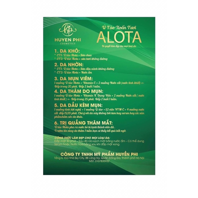 Ủ Tảo Xoắn Alota Huyền Phi