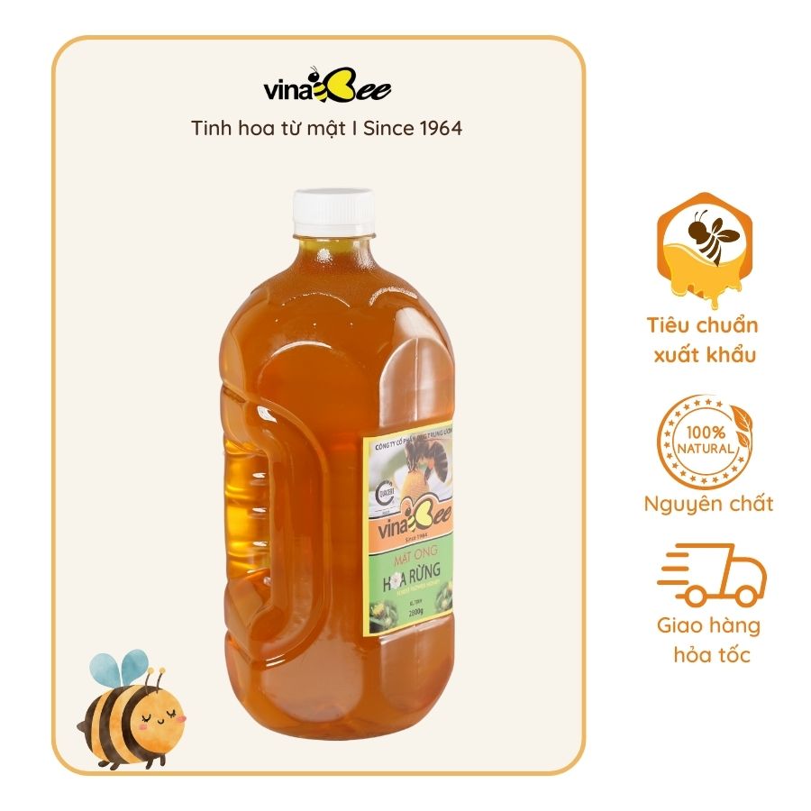 Mật ong hoa rừng Vinabee 2800g