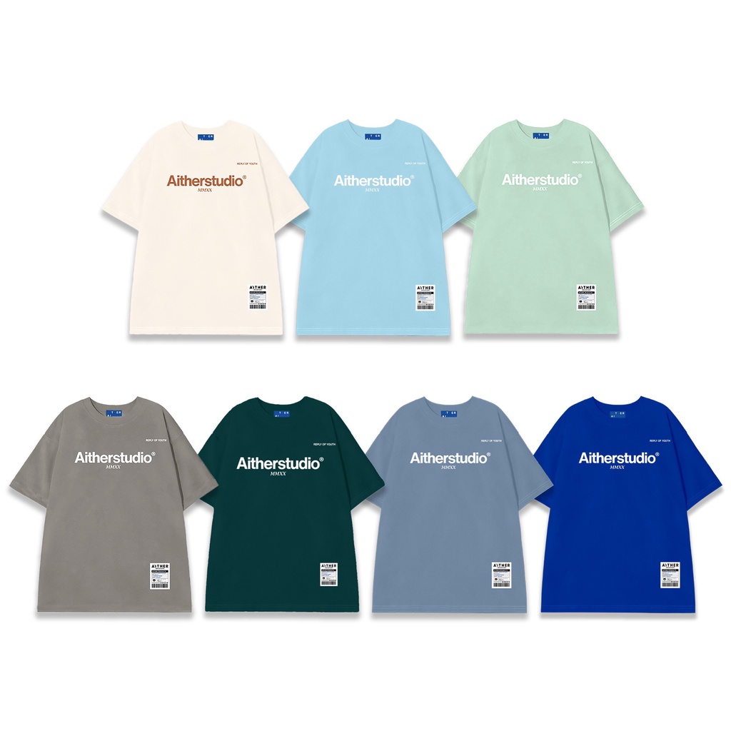 AITHER STUDIO Áo thun Basic Tee cao cấp Unisex form rộng