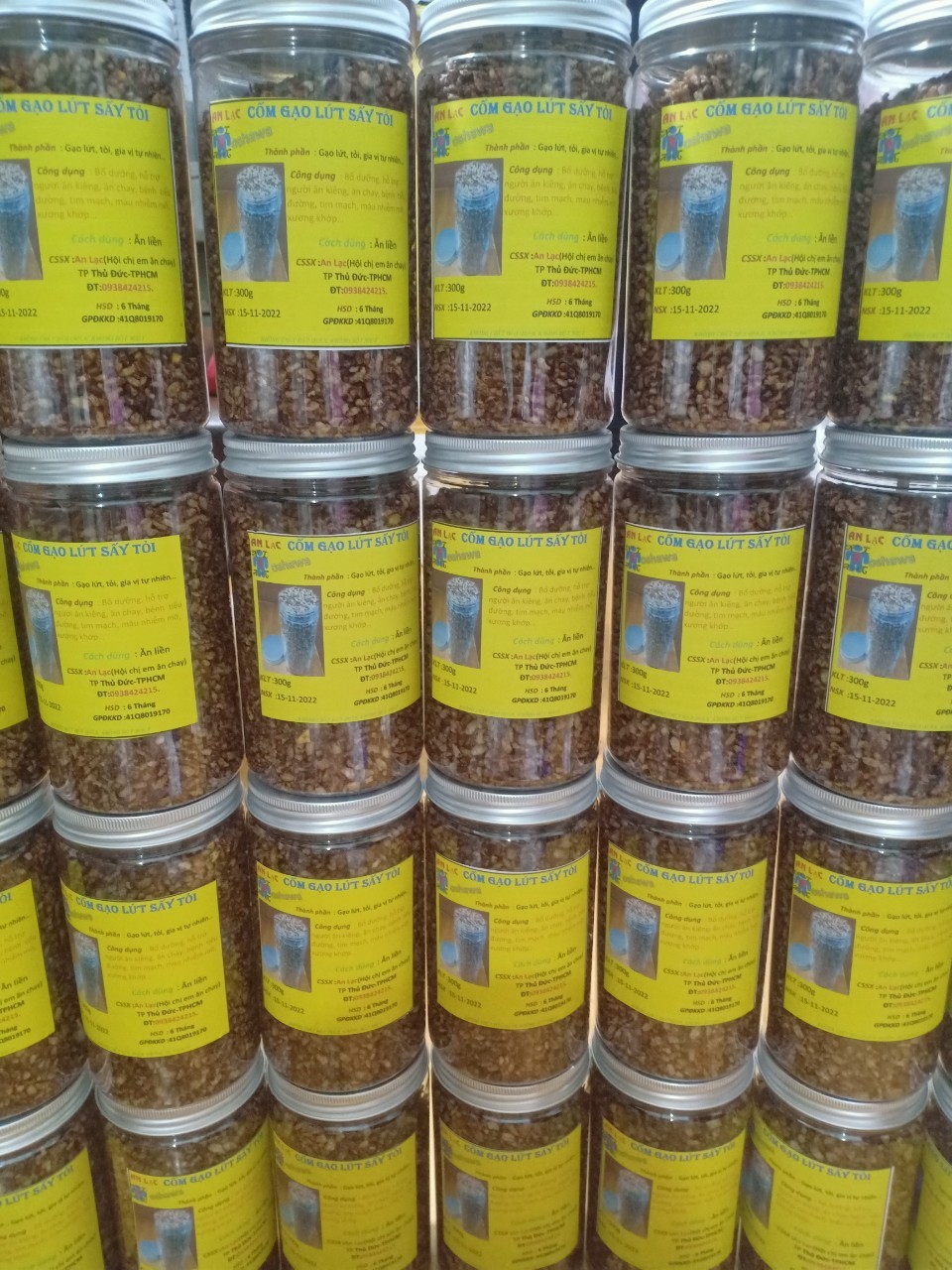 Cốm gạo lứt sấy rong biển