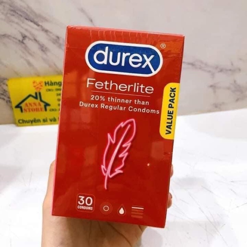 Bao Cao Su Durex Fetherlite Ultima Úc Siêu Mỏng Hộp 30 Cái