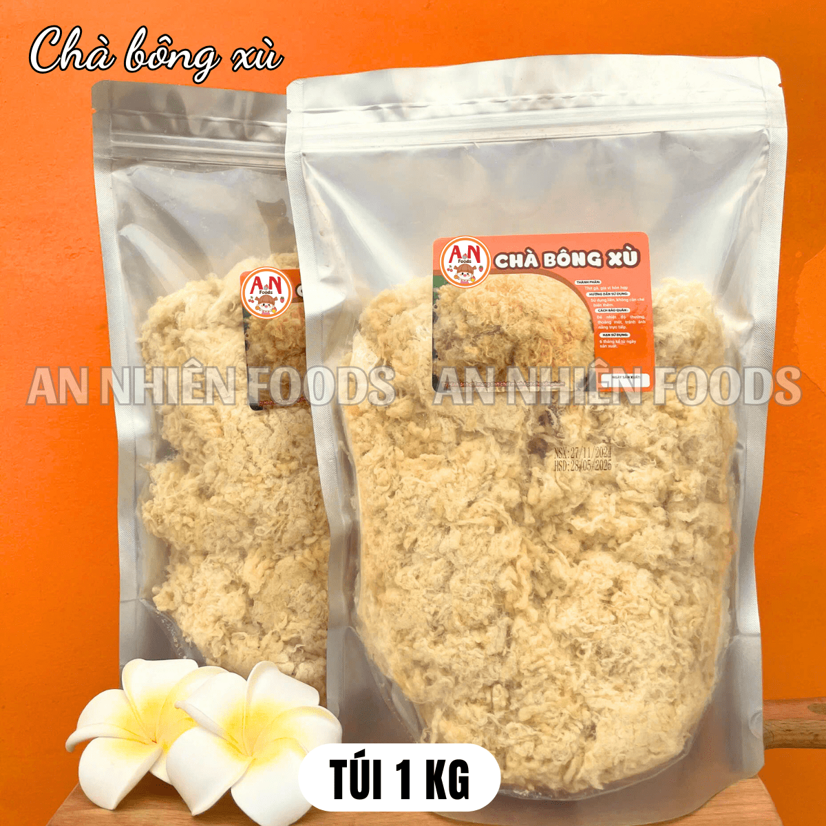 Chà bông ngon (xù- có video) {Khối lượng tịnh, không tính bao bì}