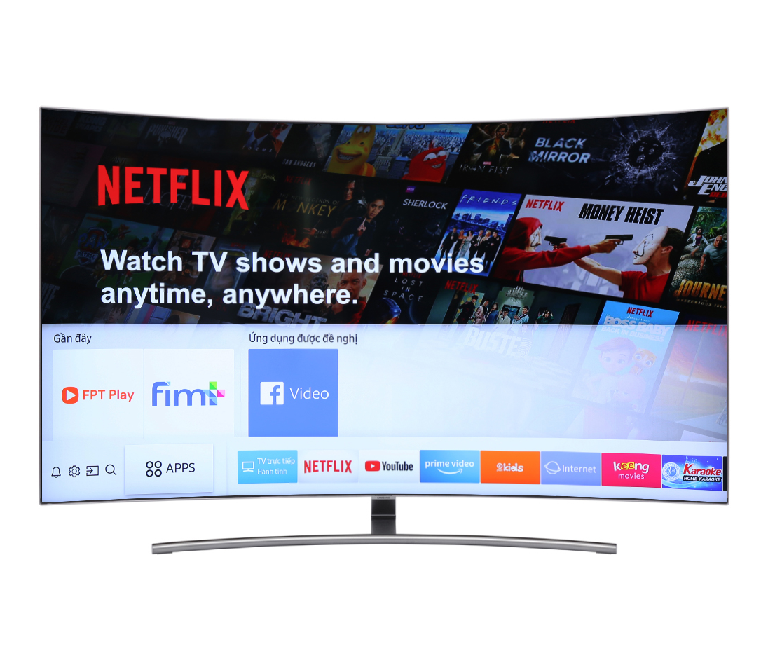 [HCM]TRẢ GÓP 0% - Smart Tivi Cong QLED Samsung 4K 55 inch 55Q8CNA Hệ điều hành Tizen OS Remote thông minh Tìm kiếm bằng giọng nói Kết nối Bàn phím chuột:Có thể kết nối