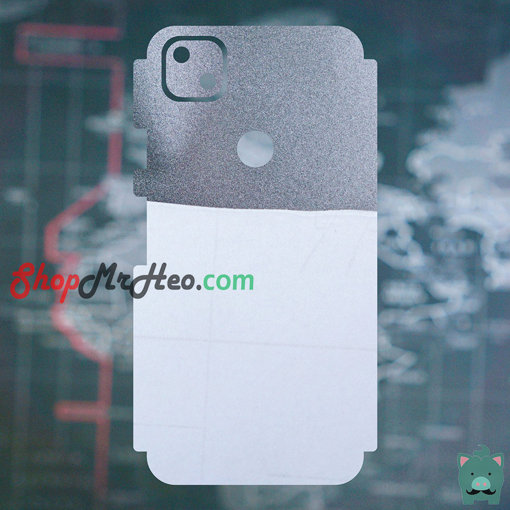 Skin dán mặt sau lưng vân 3d google pixel 4a - carbon hình hộp nhám vân da