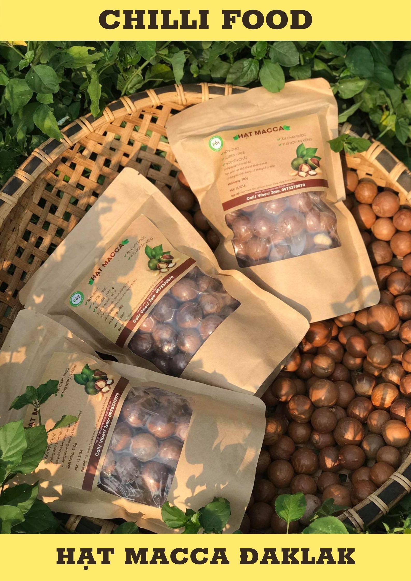 [500GR] HẠT MACCA ĐAKLAK LOẠI 1 NỨT VỎ KÈM KHUI MỞ HẠT