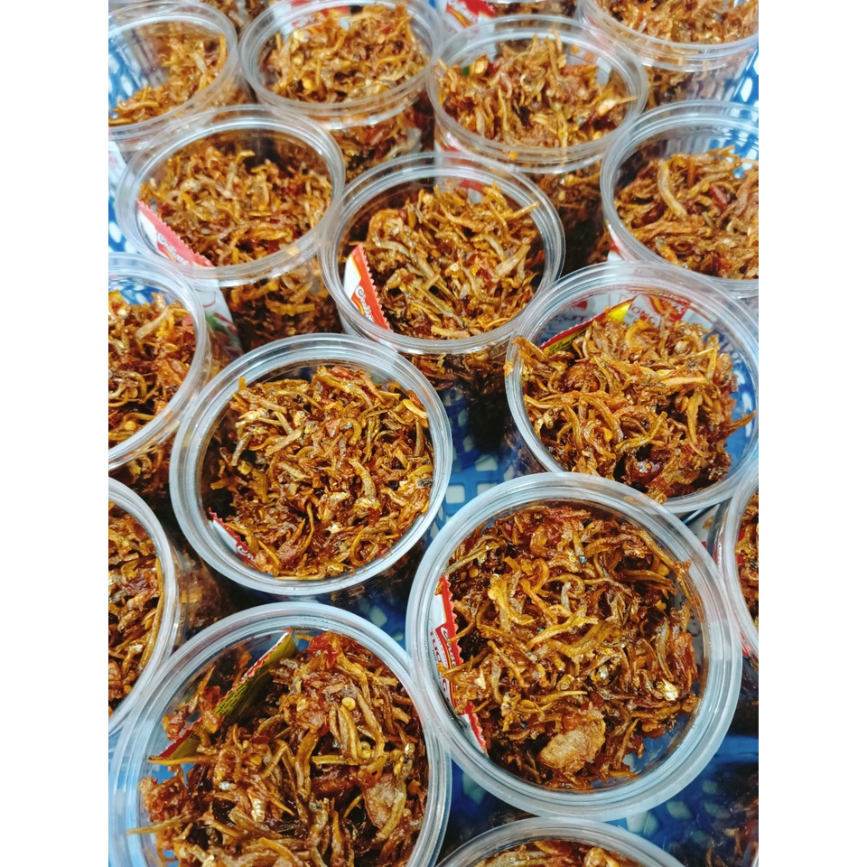Cá cơm sữa/cá cơm ngần rim ớt tỏi - đặc sản quê - hủ 200g