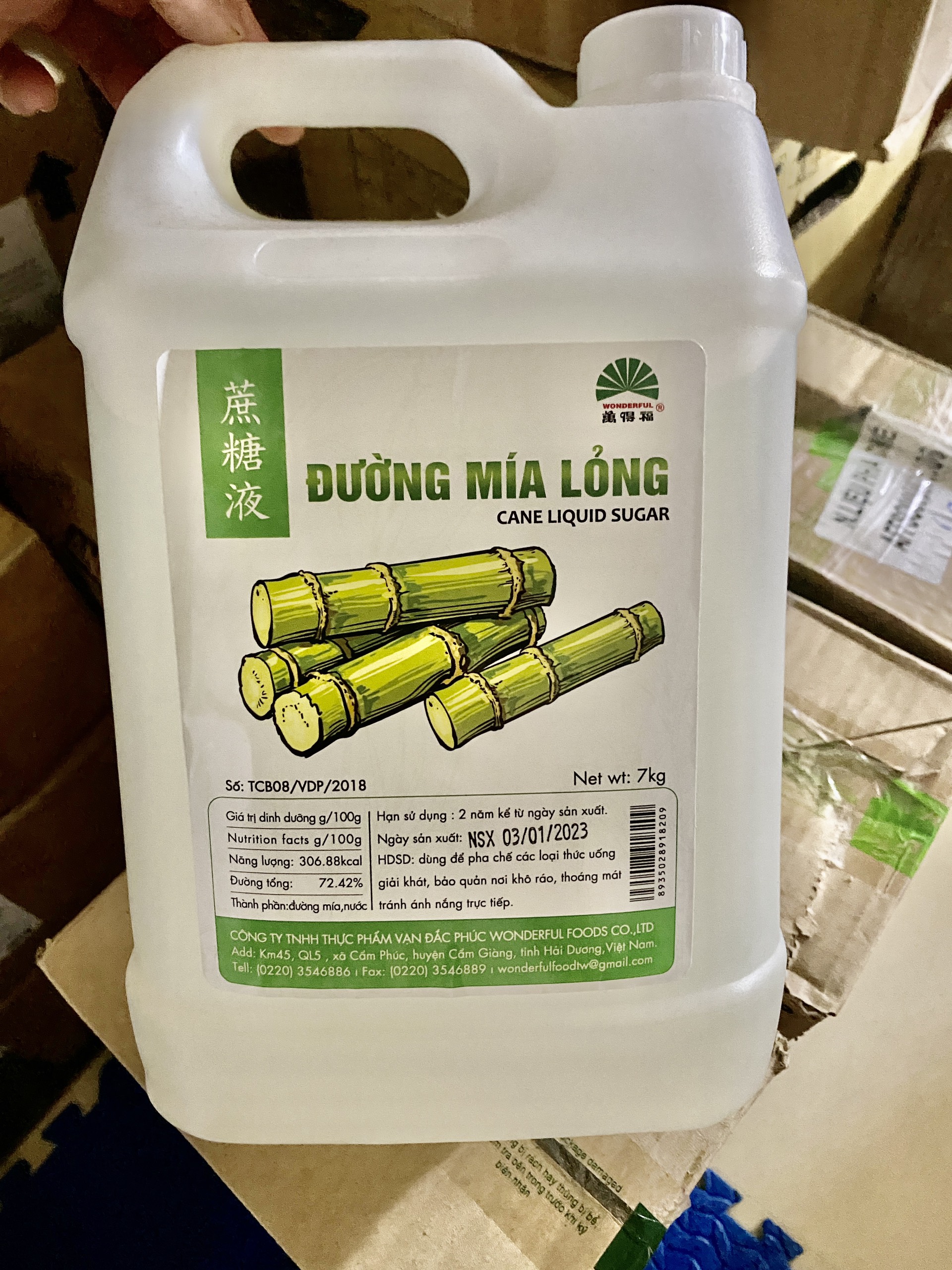 Siro đường mía Wonderful can 7 kg