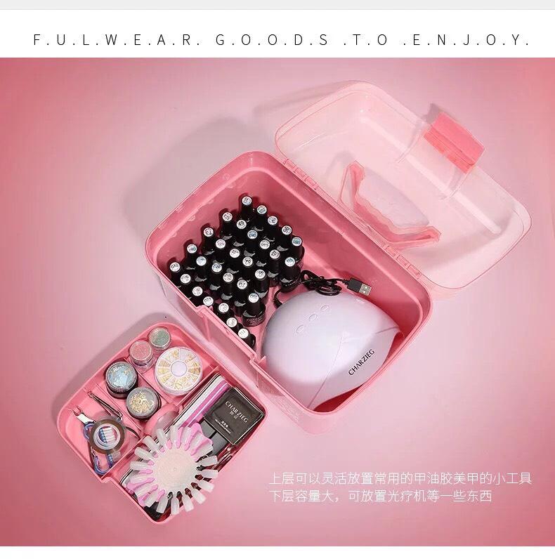 Cốp nhựa hồng hình mèo đáng yêu đựng mỹ phẩm