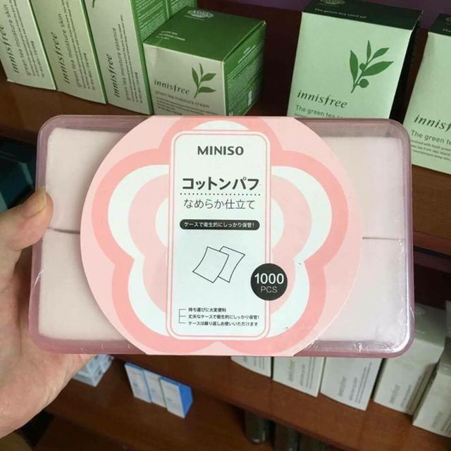 Bông tẩy trang Miniso 1000 miếng