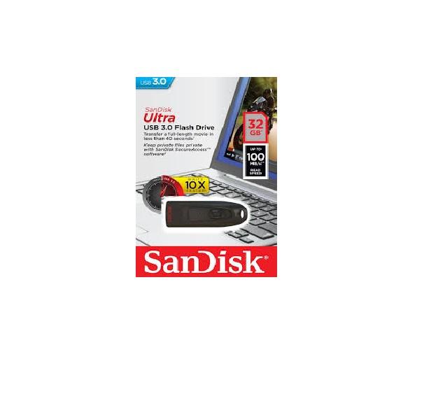 [HCM]USB 3.0 SanDisk Ultra CZ48 32GB 100MB/s (Đen)