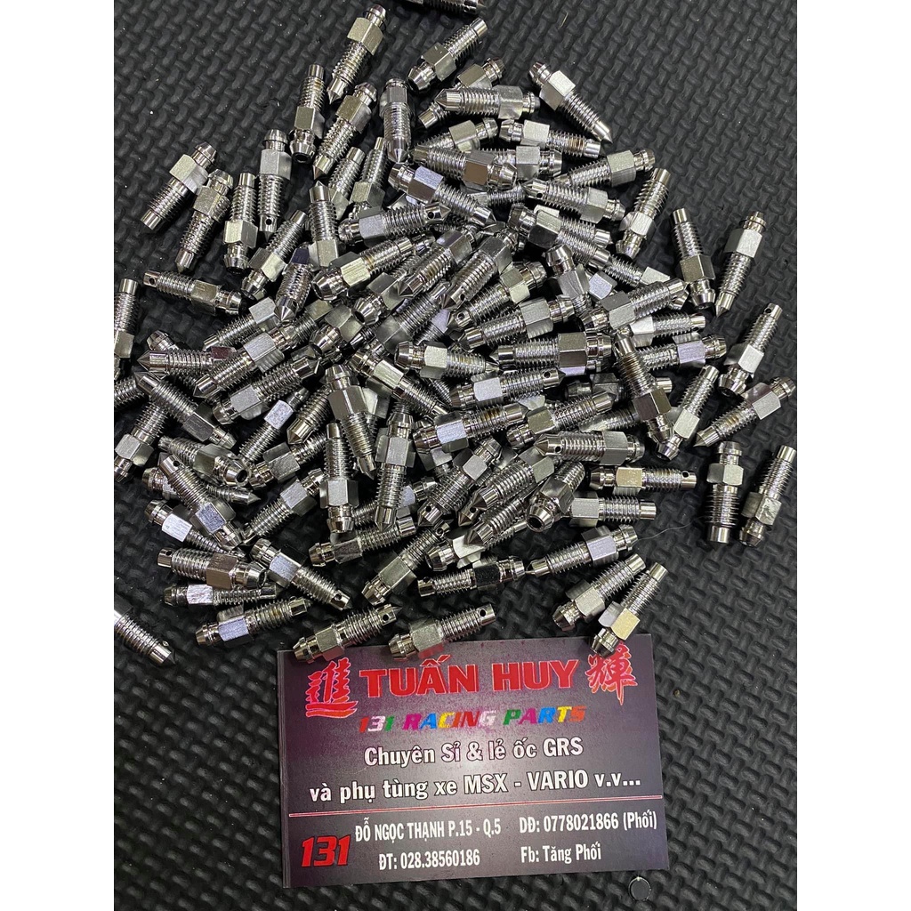 Ốc gió Salaya Salaza 7ly , 8ly , 10ly inox 304 gắn heo dầu trước Ex150 Sirius và Heo Brem.bo
