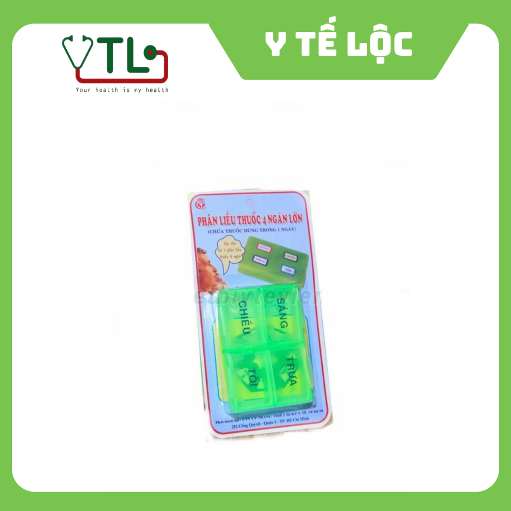 Hộp phân liều thuốc 4 ngăn lớn
