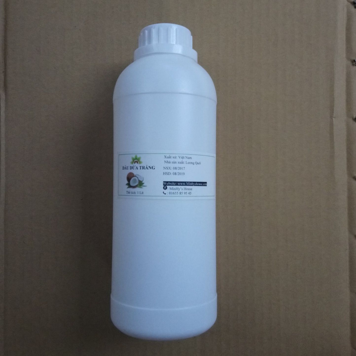 500ml - 1 Lít Dầu Dừa trắng nguyên chất Coconut oil - nguyên liệu làm mỹ phẩm handmade