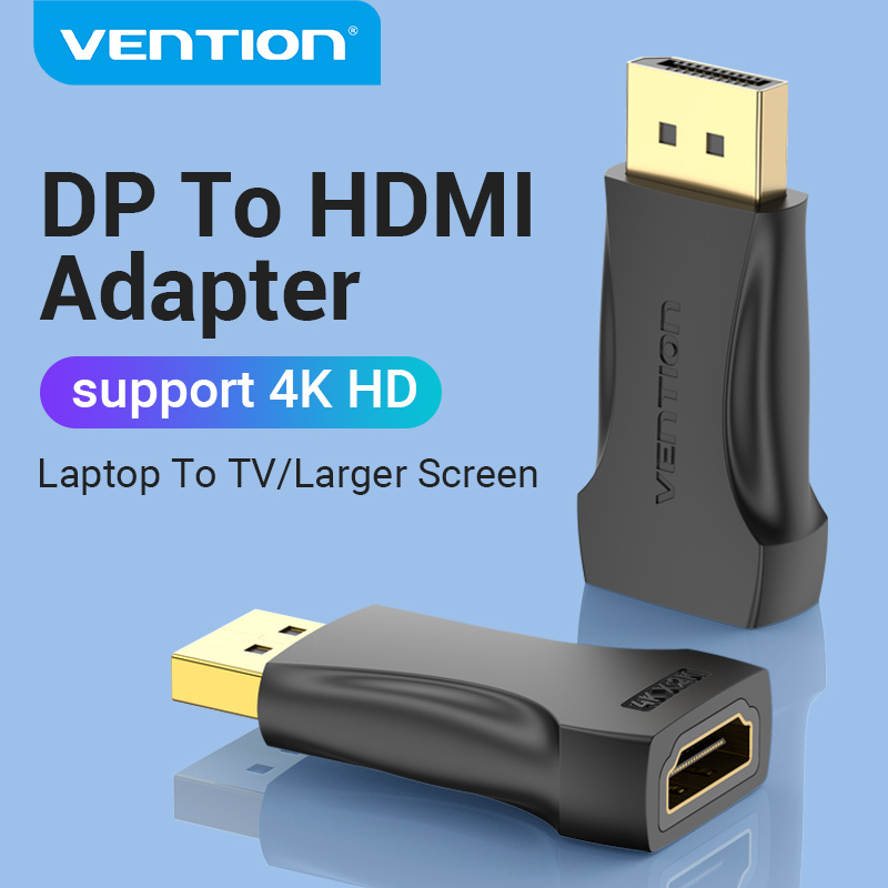 Vention DP To HDMI 4K 30Hz Displayport Adapter Male To Female Cable Converter DisplayPort To HDMI Adapter For PC TV Projector