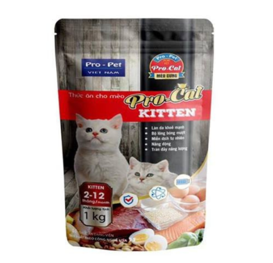 [1KG] Hạt ProCat Kitten Túi 1Kg Thức Ăn Hạt Cho Meò Con