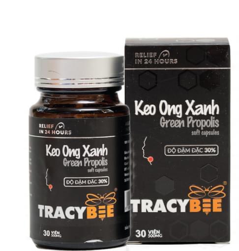 (Tracybee) Keo ong xanh đậm đặc 30 viên