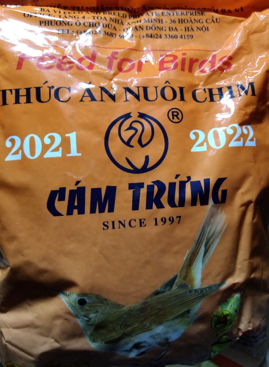 CÁM TRỨNG BA VÌ MÀU CAM.(bich 500g) dung lam thức ăn cho chim,vẹt