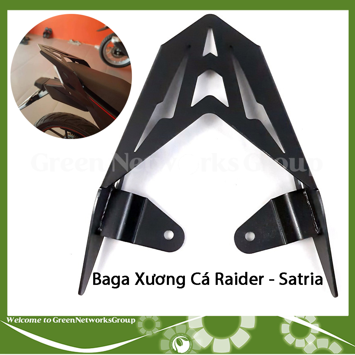 [HCM]Baga sau kiểu xương cá dành xe Raider - Satria Greennetworks