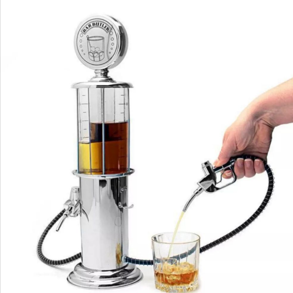 Bình đựng, rót ruou inox cao cấp hình cây xăng. Dung tích 1 Lít.