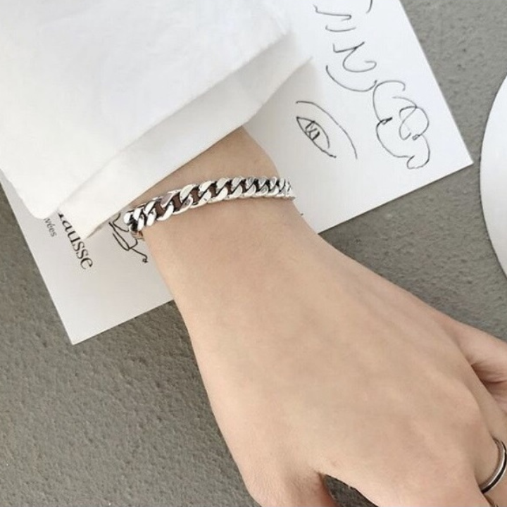 Lắc tay nam thép titan không gỉ, vòng tay nam đẹp ngầu cá tính, vòng đeo nam titanium cao cấp.