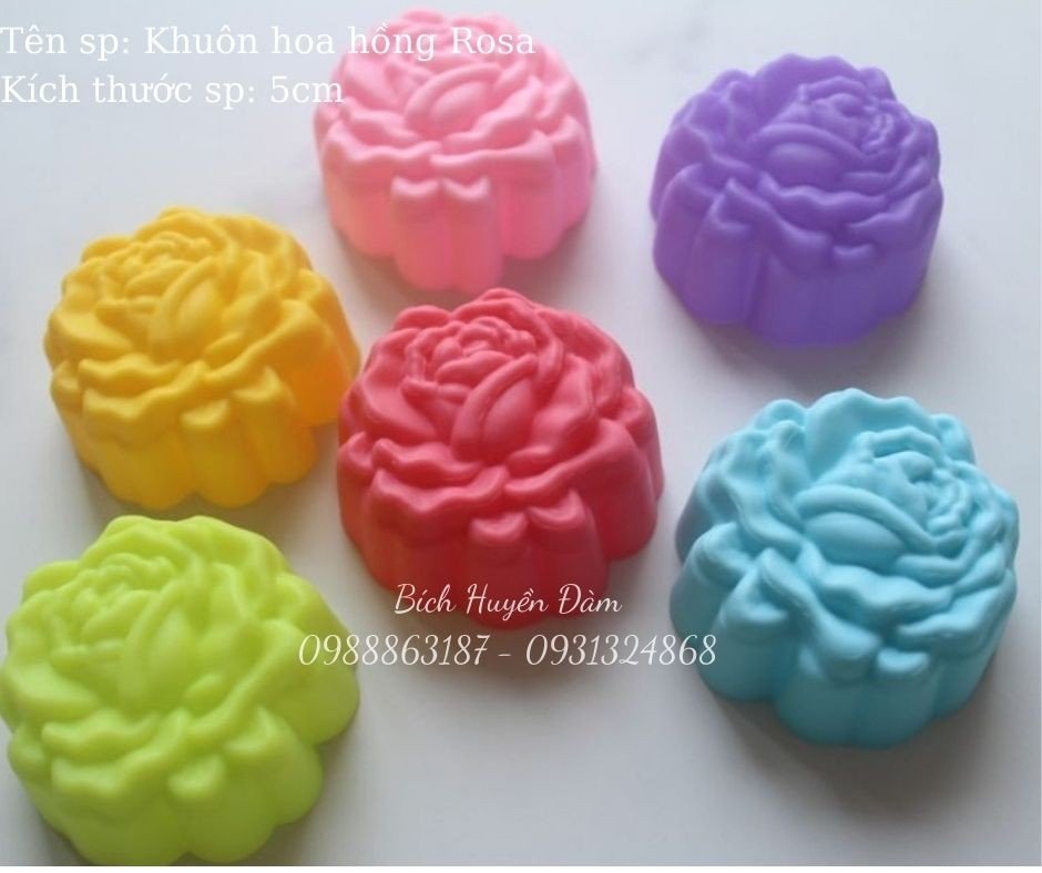 Set 10 khuôn silicon cupcake 3cm, 5cm