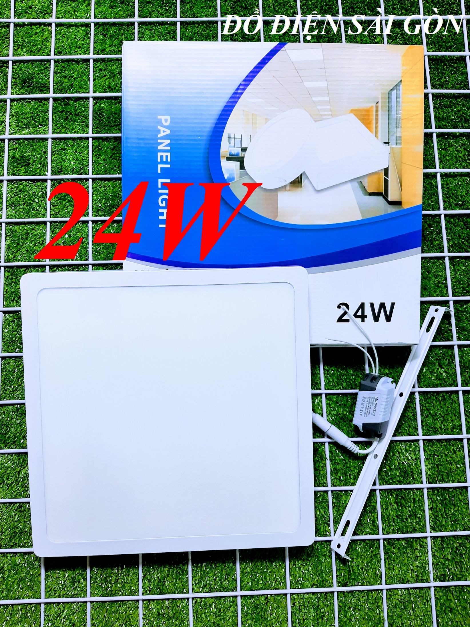 Đèn Led Ốp Trần Vuông Nổi 24W Ánh Sáng Trắng/Vàng Siêu Tiết Kiệm Điện.