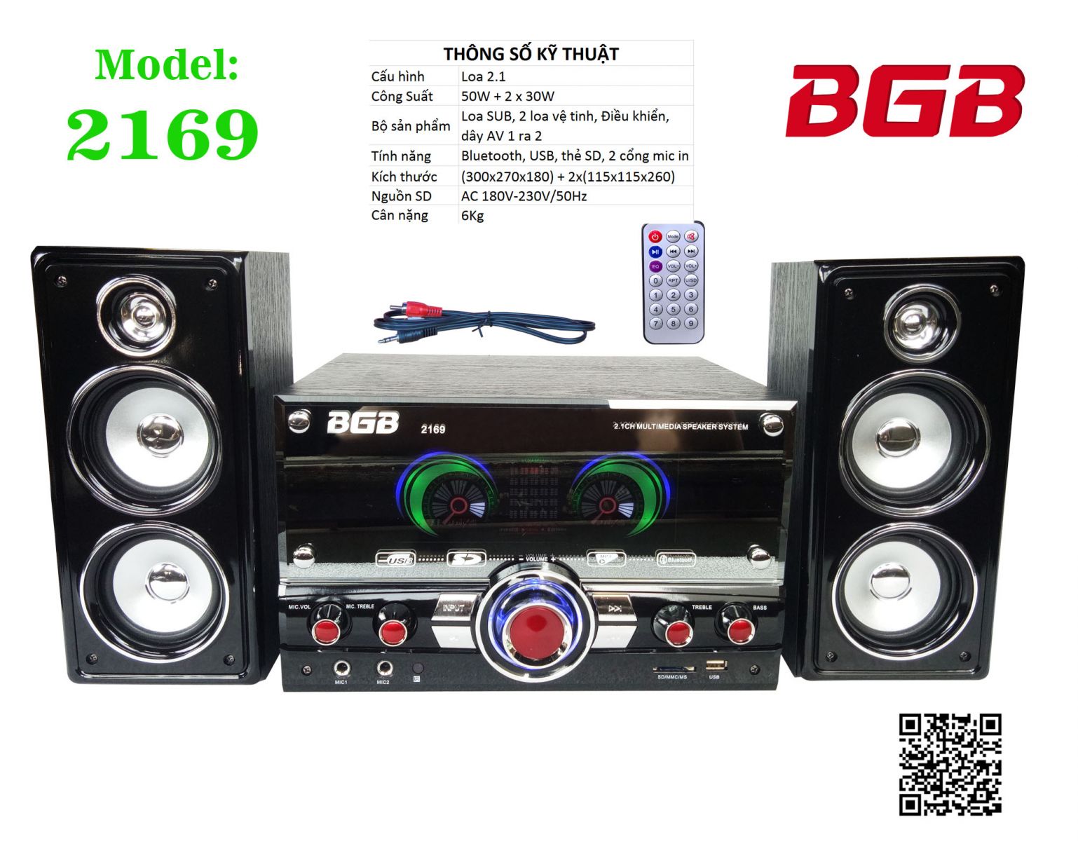 Loa vi tính chinh hãng - dàn loa vi tính bgb 2169 cao cấp, loa vi tính bgb 2169, một loa sub hai loa treble - công suất lớn, chất âm mạnh mẽ, sống động, loa siêu trầm nghe nhạc cực chất, hệ thống đèn led thời thượng.
