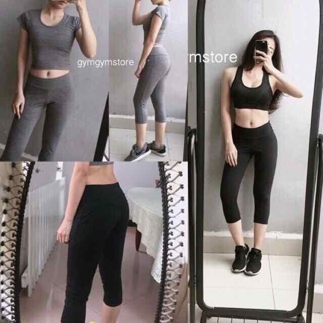 quần  lửng tập gym yoga nữ