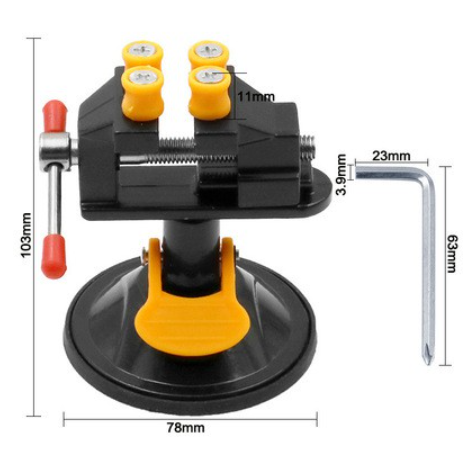 Ê tô mini để bàn dạng đế hít xoay 360 độ - Eto để bàn dụng cụ