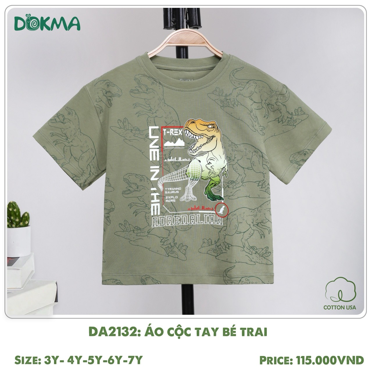 [DOKMA] Áo cộc tay bé trai Dokma