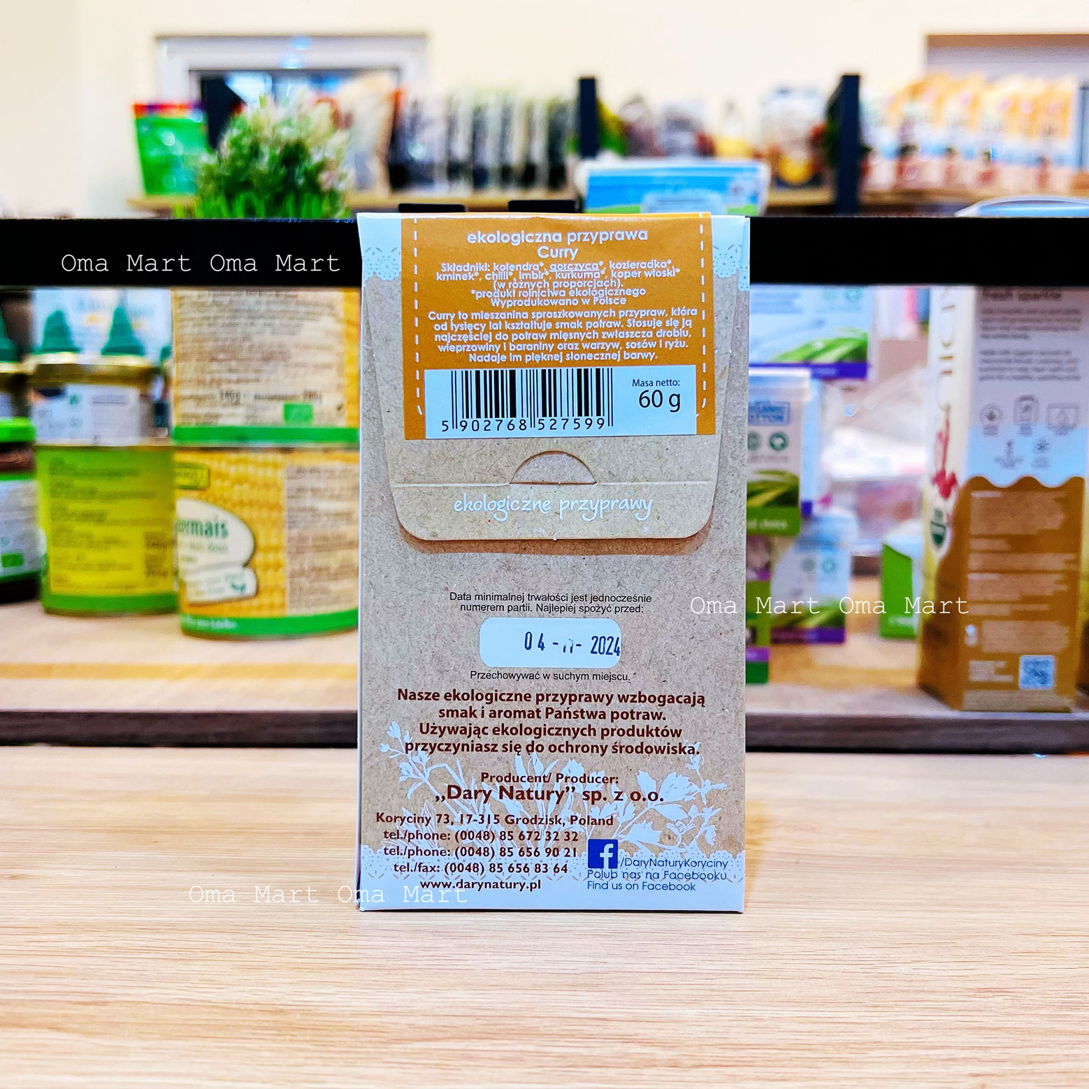 Bột cà ri hữu cơ Dary Natury 60g