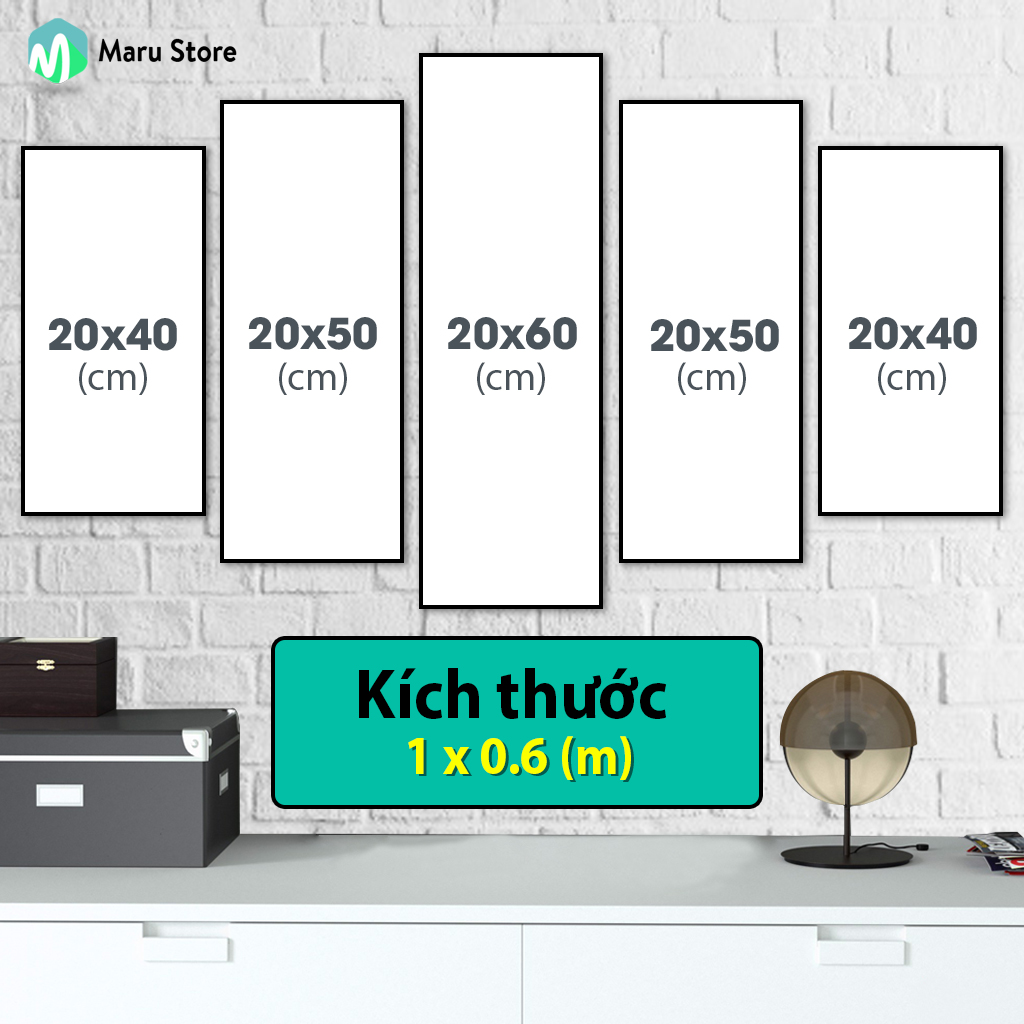 Bộ 5 Tranh Iron Man Treo Tường Có Khung Composite