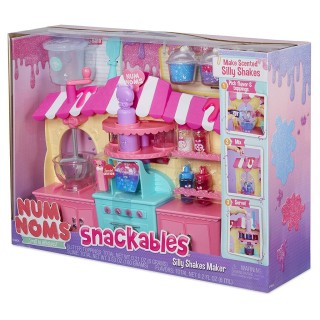 Bộ đồ chơi chế tạo chất dẻo ma quái Num Noms Snackables Silly Shakes Maker thumbnail
