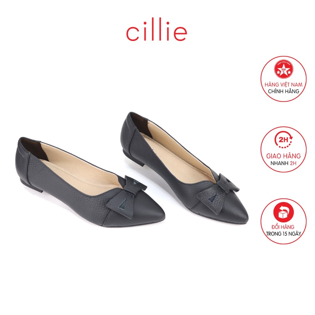 BÁO GIÁ GIÀY BÚP BÊ PHỐI KHÓA DA THẬT CILLIE MÀU BÒ 1211 (STORE 5703) | Shopee Lazada Sendo Tiki mới nhất 14 ☾ Giày búp bê nữ mũi nhọn thanh lịch phối nơ nhẹ nhàng da thật êm mềm ôm chân Cillie 1053