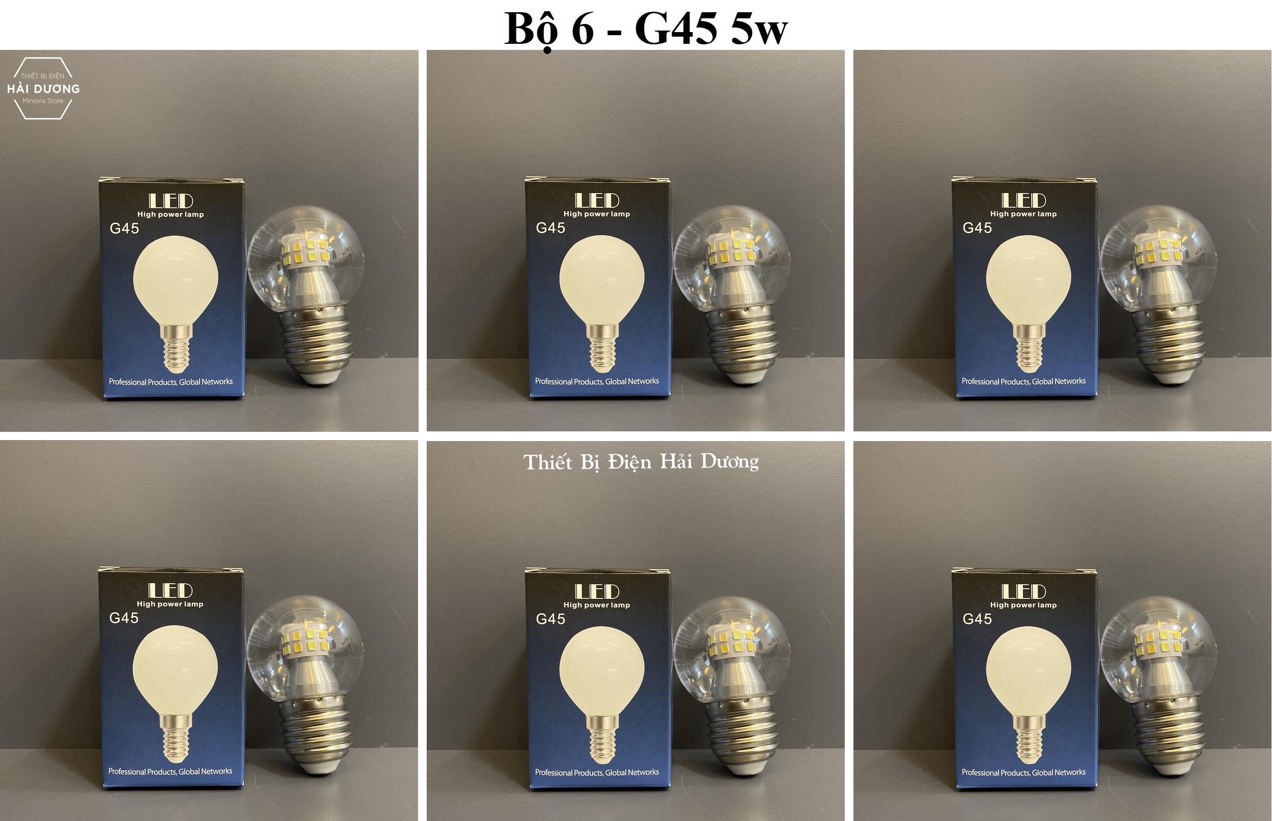 Bộ 6 Bóng Đèn Led G45 3 Chế Độ Ánh Sáng 7w Trắng - Vàng - Trung Tính Đui E27  Chip led siêu sáng - Chống tia UV - Chống hại mắt - Bảo hành 2 năm