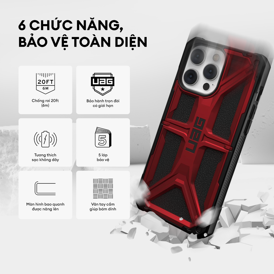Ốp Lưng Chống Sốc UAG Monarch Cho iPhone 15 Pro [6.1 INCH]