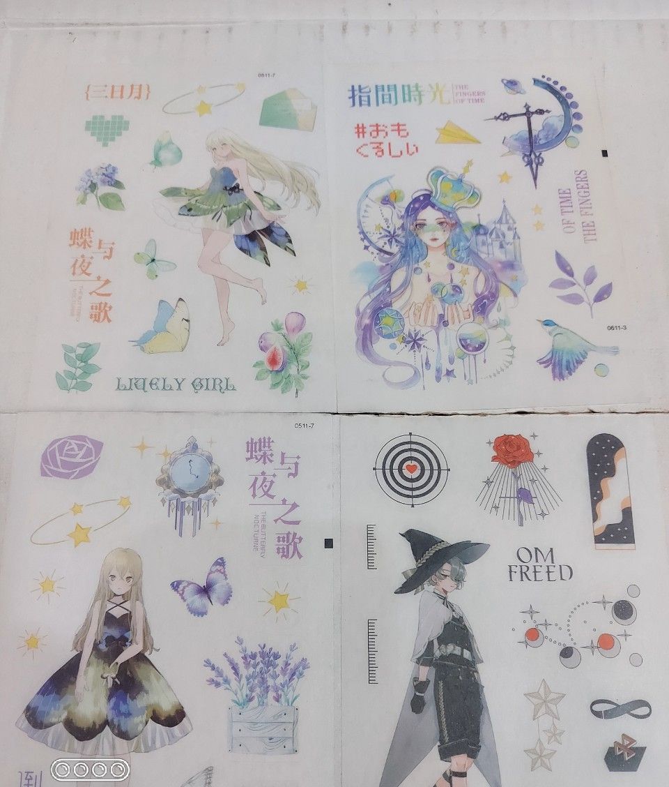 Set 12 Miếng sticker phong cách ANIME Nhật Bản