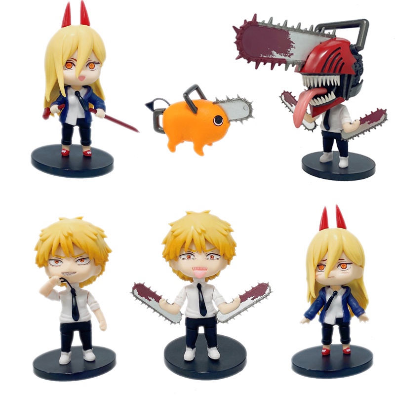 Anime Chainsaw Man Q Version Figuras Chainsaw Man Power Denji Collectible Model Action Figure Kawaii Toys Birthday Gift